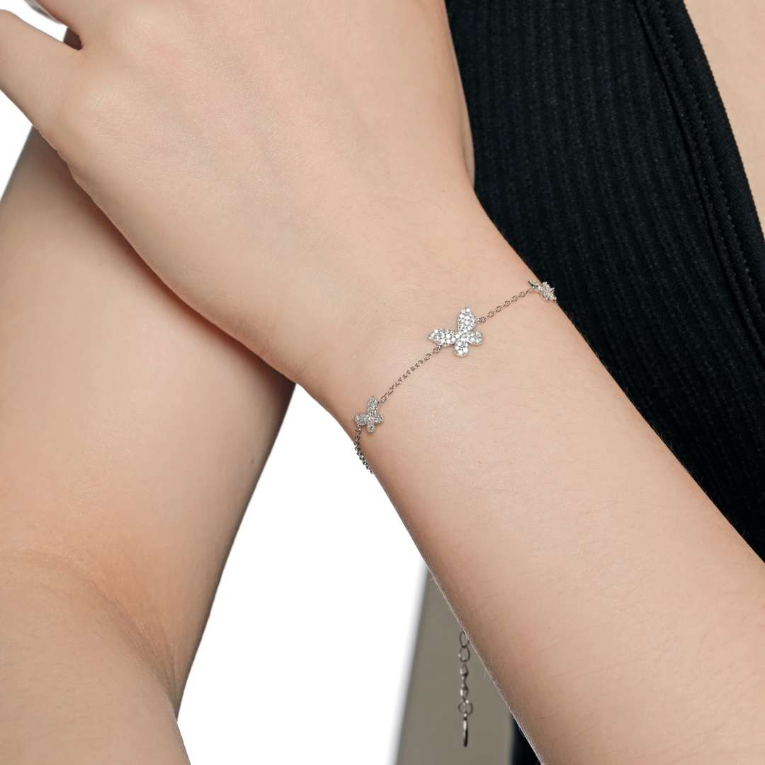 [Clover Schmuck]Zartes Schmetterlingsanhänger-Armband