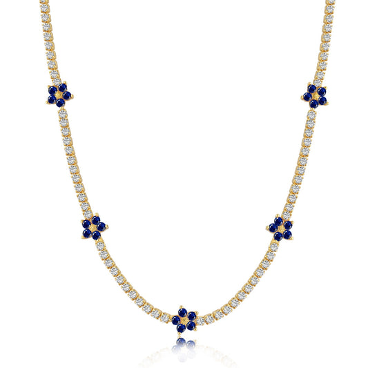 [Clover Jewelery]Luxurious Colorful Flower Tennis Necklace