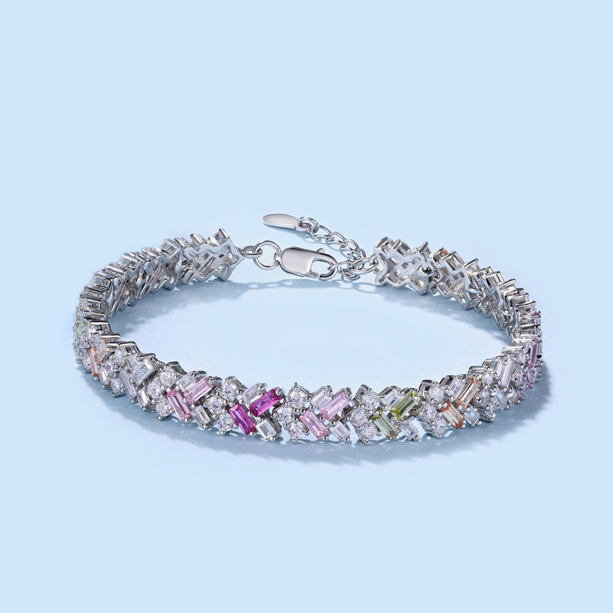 [Clover Jewelery]Dazzling Unique Multi Shape Daily Bracelet