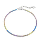 [Clover Jewelry]Funkelndes, farbenfrohes Armband für jeden Tag mit rundem Schliff