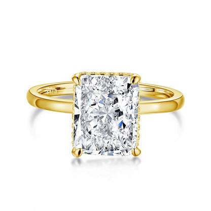 [Clover Jewelery]4.0 Carat Ornate Enchanting Radiand Cut Banquet Ring