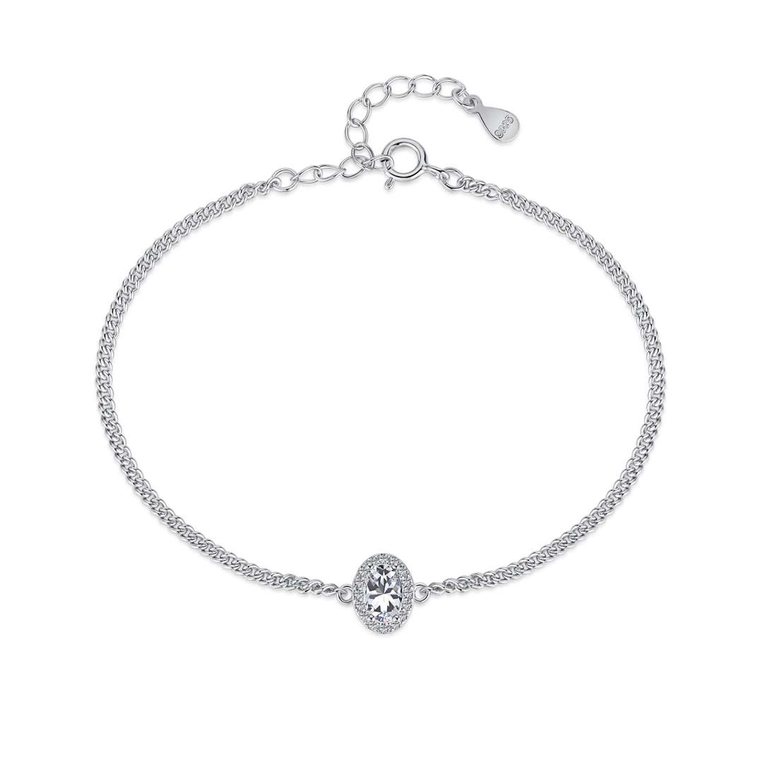 [Clover Jewelery]Exquisite Oval Shape Bracelet