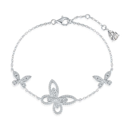 [Clover Jewelery]Delicate Butterfly Pendant Bracelet