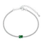 [Clover Jewelry]1.0 Karat einzigartiges Smaragdschliff Bankett Armband