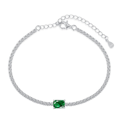[Clover Jewellery]1,0 Karat einzigartiges Bankettarmband im Smaragdschliff