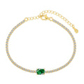 [Clover Jewelry]1.0 Karat einzigartiges Smaragdschliff Bankett Armband