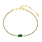 [Clover Jewelry]1.0 Karat einzigartiges Smaragdschliff Bankett Armband