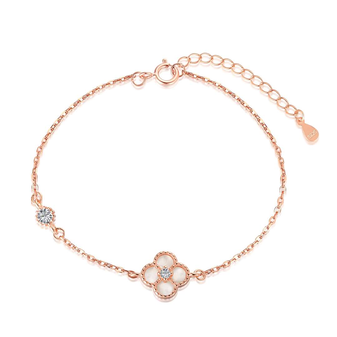 [Clover Jewelry] 可憐な四つ葉のクローバーブレスレット