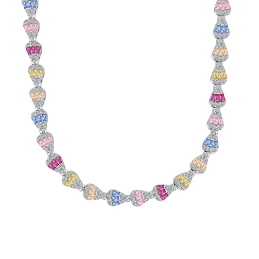 [Clover Jewelery]Radiant Colorful Rainbow Necklace