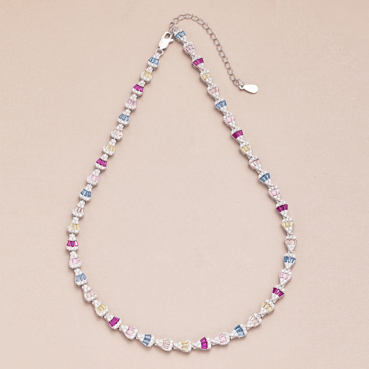 [Clover Jewelery]Radiant Colorful Rainbow Necklace