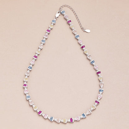 [Clover Jewelery]Radiant Colorful Rainbow Necklace