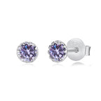 [Clover Jewelry]Funkelnde bunte runde Ohrringe