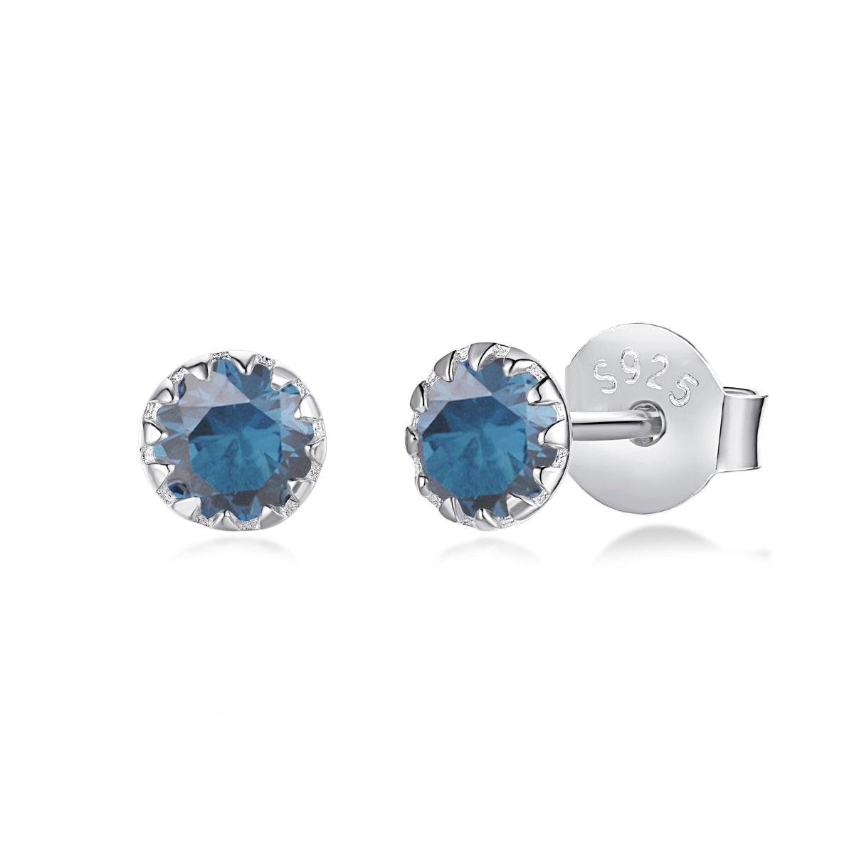 [Clover Jewelry]Funkelnde bunte runde Ohrringe