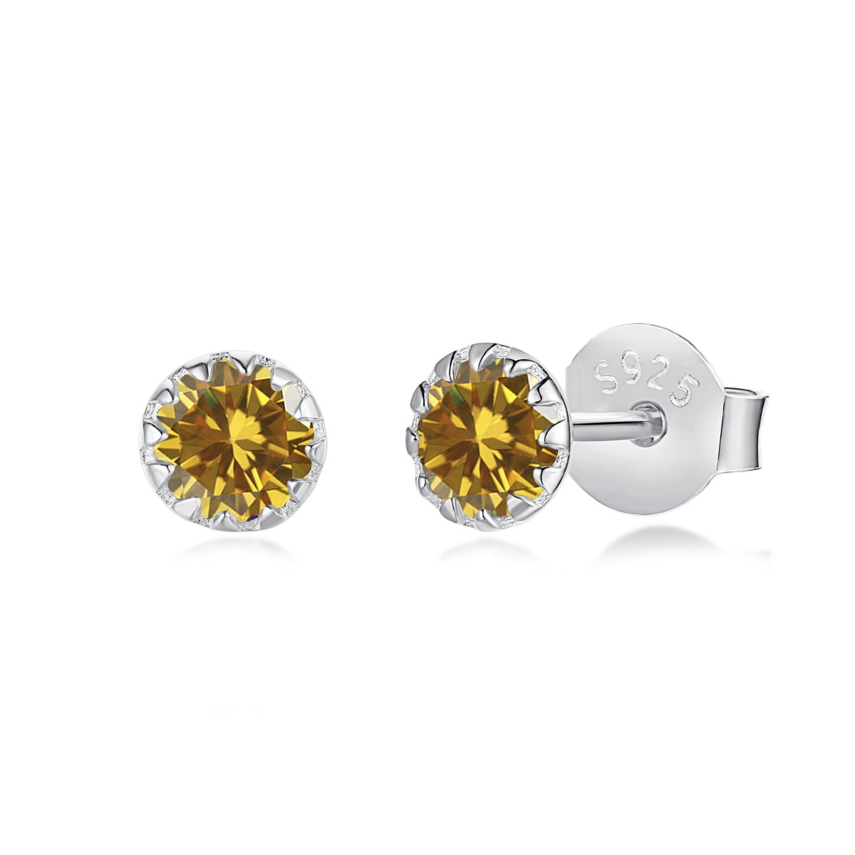 [Clover Jewelry]Funkelnde bunte runde Ohrringe