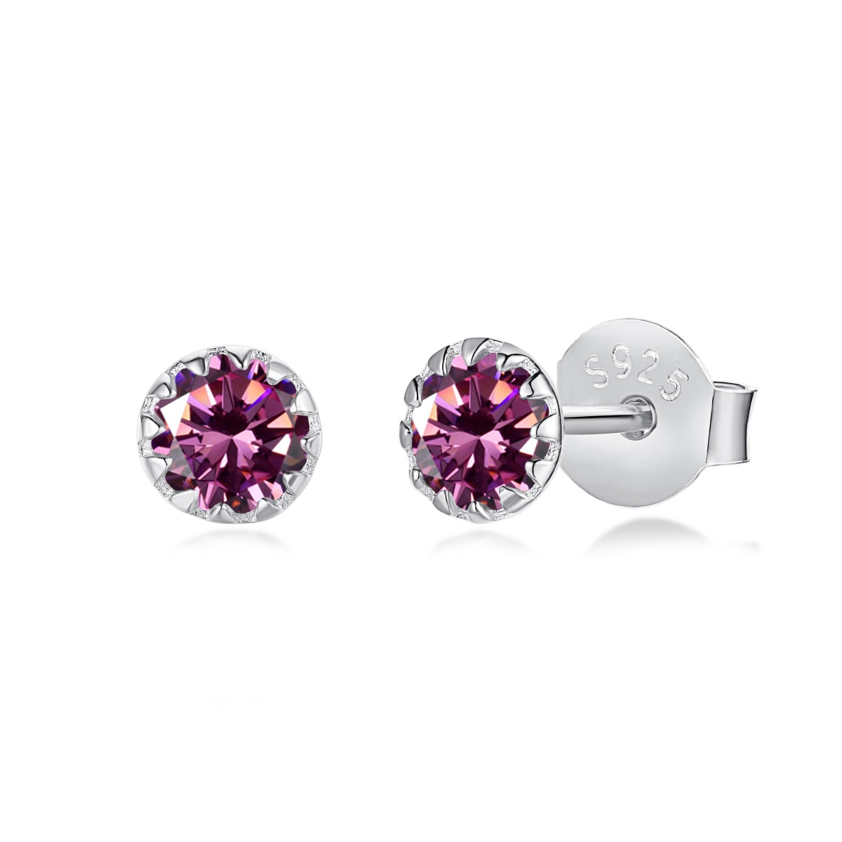 [Clover Jewelry]Funkelnde bunte runde Ohrringe