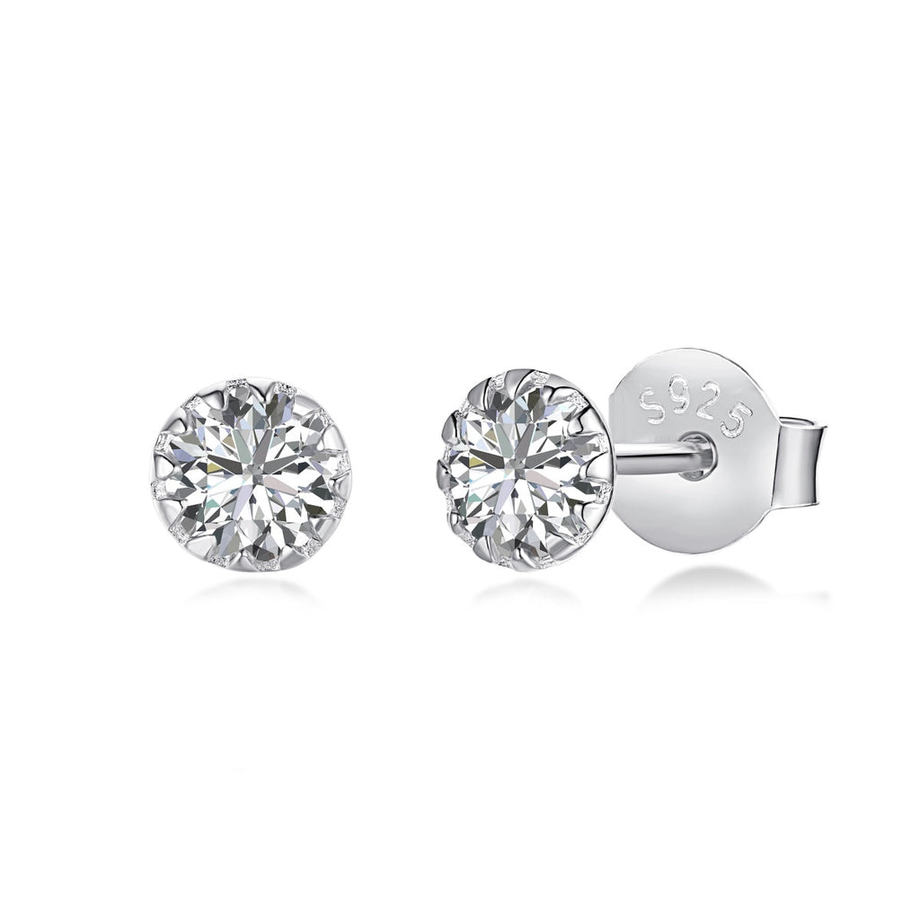 [Clover Jewelry]Funkelnde bunte runde Ohrringe