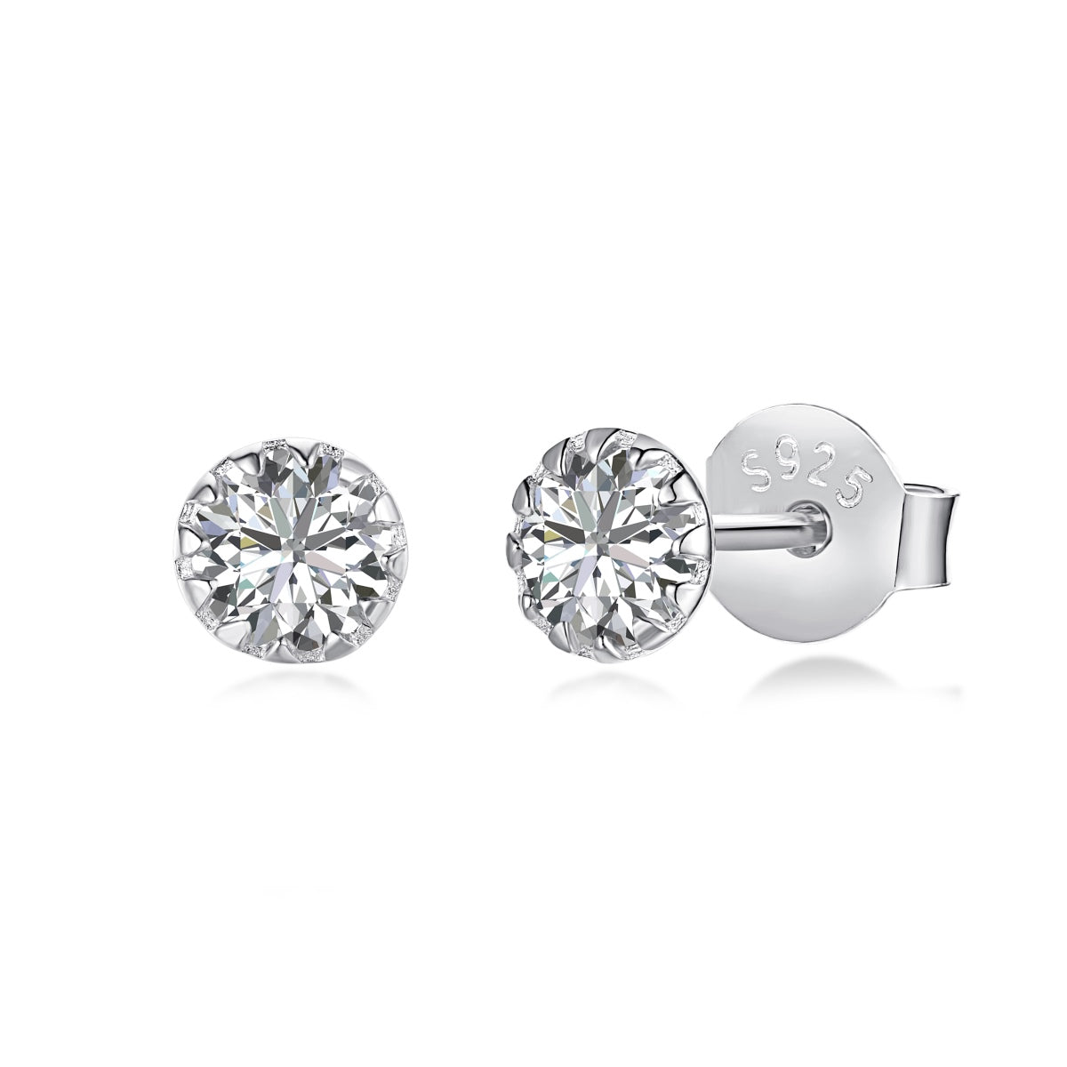 [Clover Jewelry]Funkelnde bunte runde Ohrringe