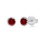 [Clover Jewelry]Funkelnde bunte runde Ohrringe