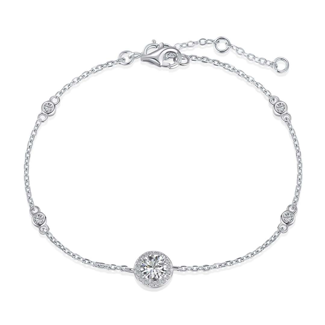 [Clover Jewelry]Schillerndes Armband mit rundem Schliff