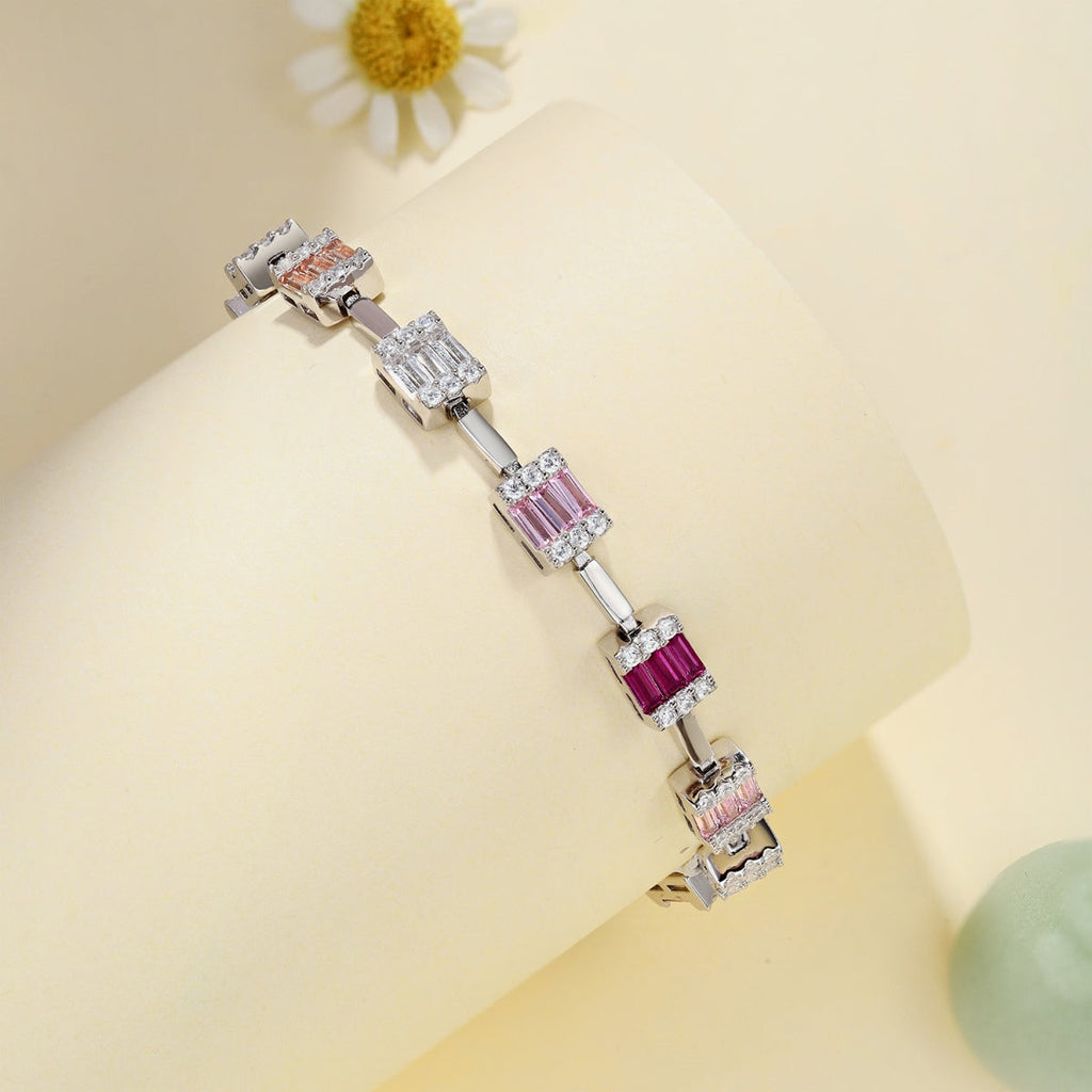 [Clover Jewelry]Zierliches, charmantes Armband mit Smaragd-Schliff für den Alltag
