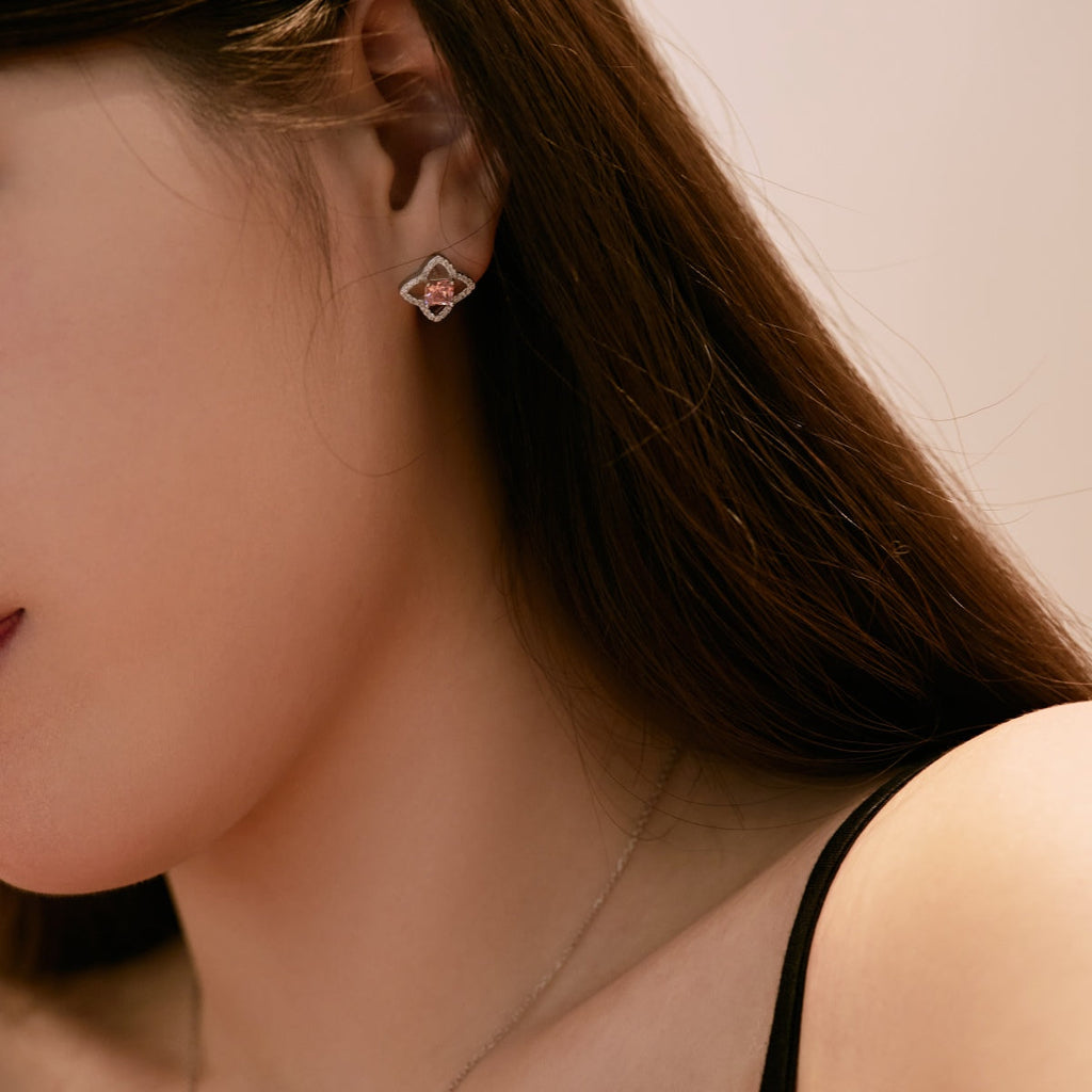 [Clover Jewelry]Elegante sternförmige Ohrringe mit Prinzessinnenschliff für den Alltag