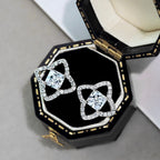 [Clover Jewelry]Elegante sternförmige Ohrringe mit Prinzessinnenschliff für den Alltag