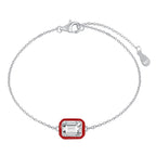 [Clover Jewelry]2.0 Karat Funkelndes Buntes Smaragd-Schliff Alltagsarmband