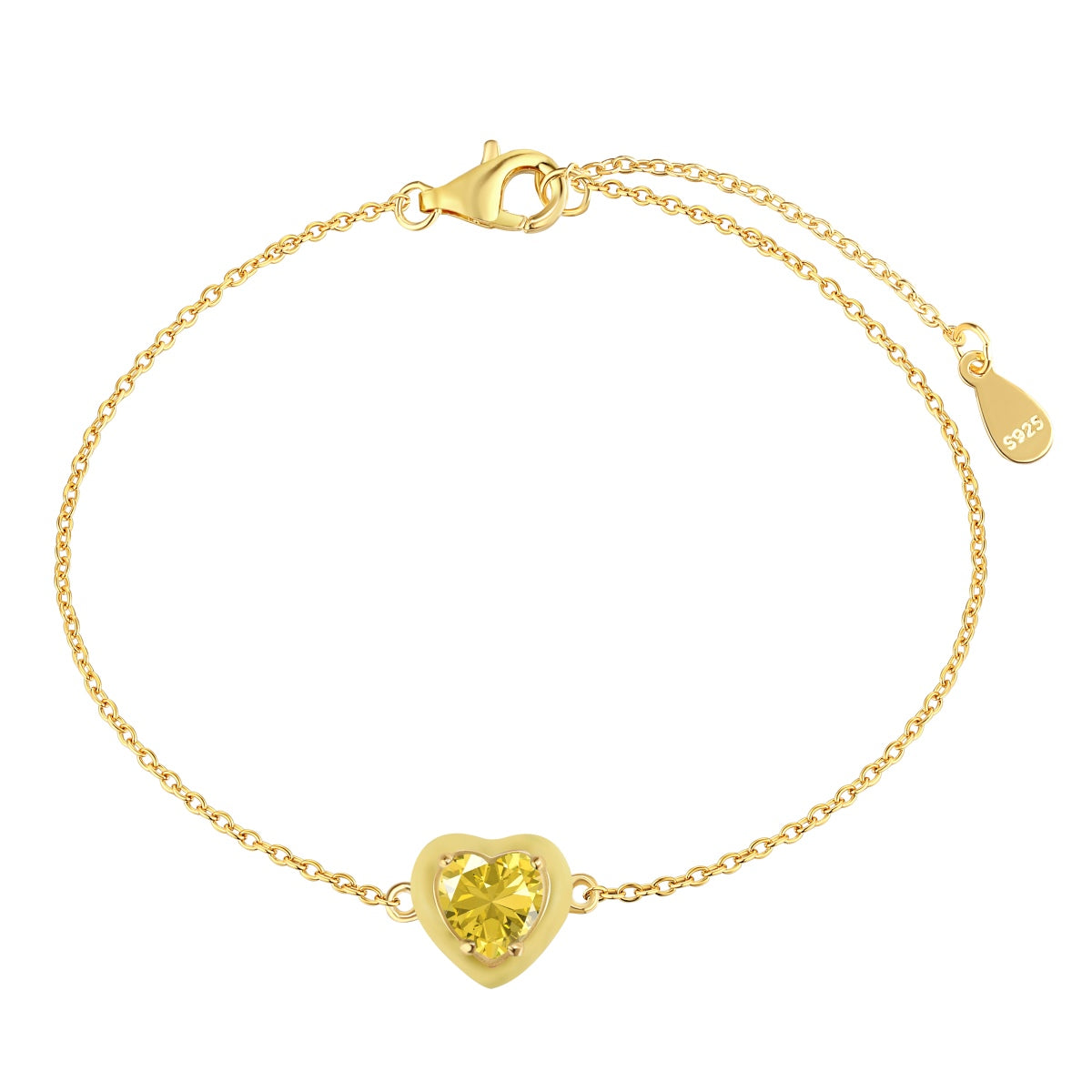 [Clover Jewelry]Funkelndes romantisches Herzform-Liebhaber-Armband