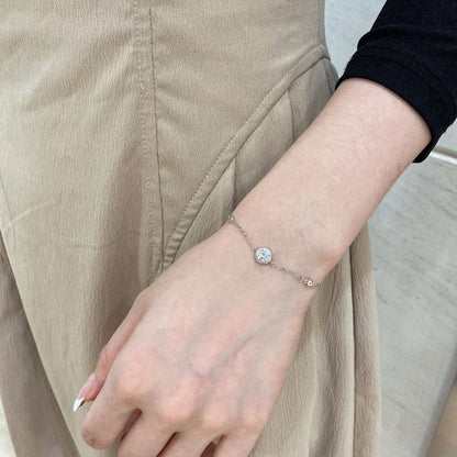 [Clover Jewelry]Schillerndes Armband mit rundem Schliff