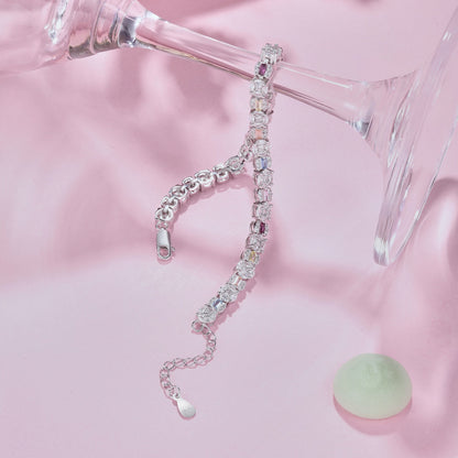 [Clover Jewelery]Dazzling Radiant Multi Cut Daily Bracelet