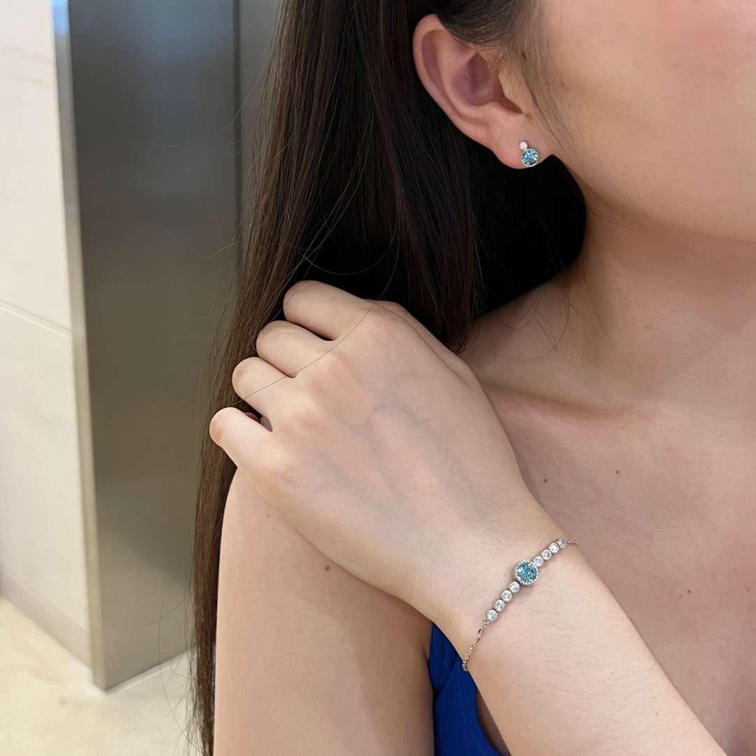 [クローバージュエリー]豪華なハート・オブ・・オーシャンブレスレット