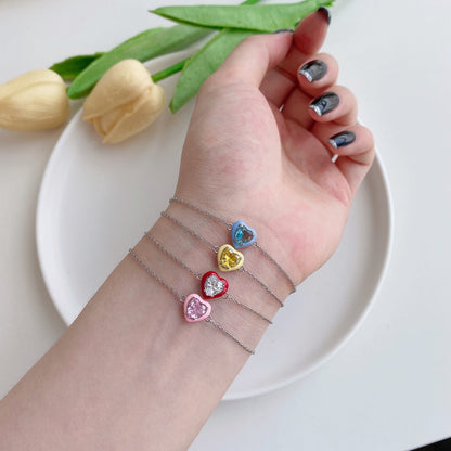 [Clover Jewelry] Funkelndes romantisches Armband in Herzform für Liebhaber