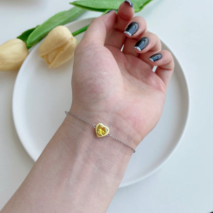 [Clover Jewelry] Funkelndes romantisches Armband in Herzform für Liebhaber