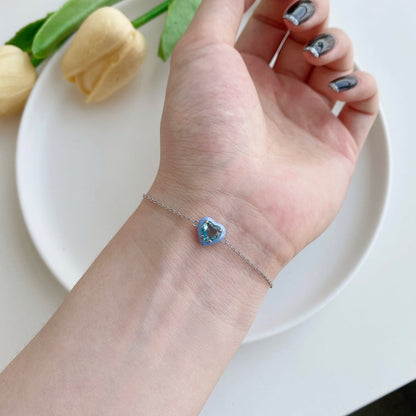 [Clover Jewelry] Funkelndes romantisches Armband in Herzform für Liebhaber