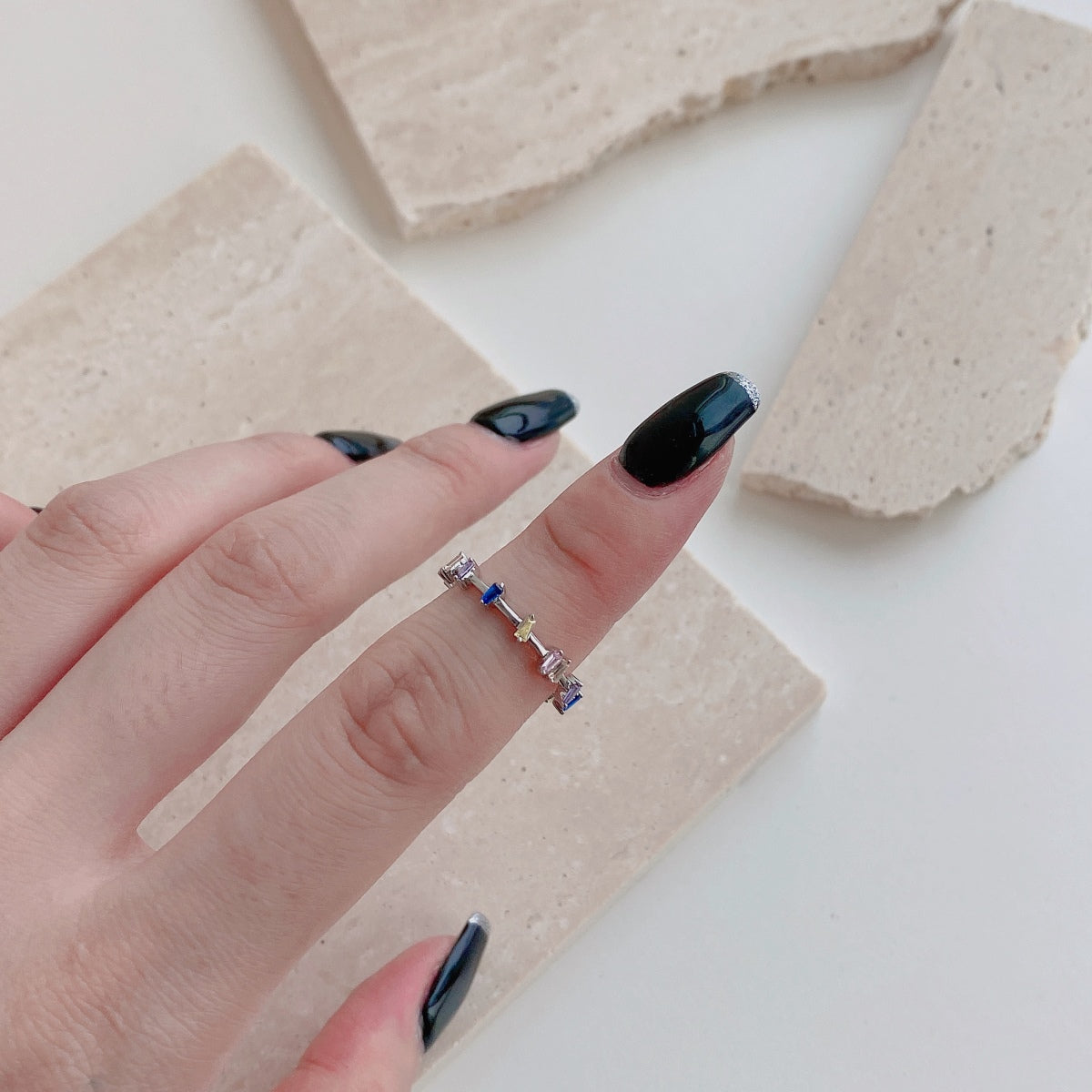 [Clover Jewelery]Unique Trapezoid Cut Daily Ring