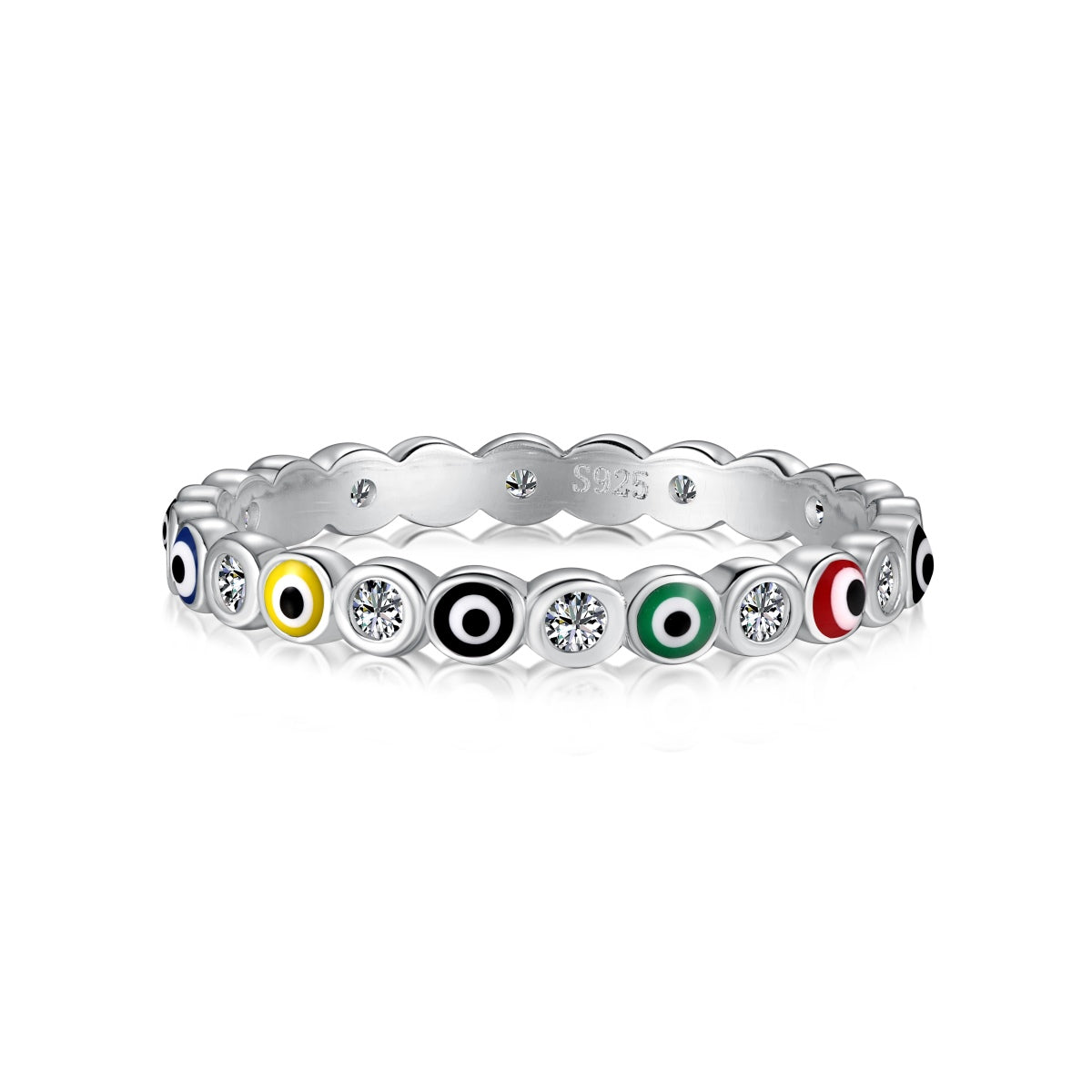 [Clover Jewelery]Sparkling Vibrant Round Shape Daily Ring