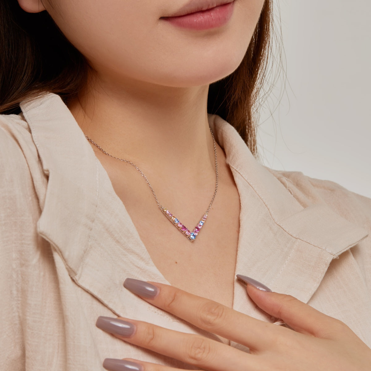 [Clover Jewelery]Ornate Round Cut Necklace