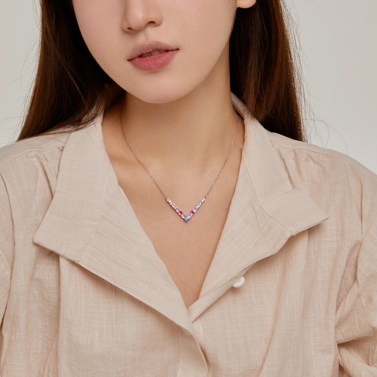 [Clover Jewelery]Ornate Round Cut Necklace