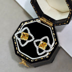[Clover Jewelry]Elegante sternförmige Ohrringe mit Prinzessinnenschliff für den Alltag