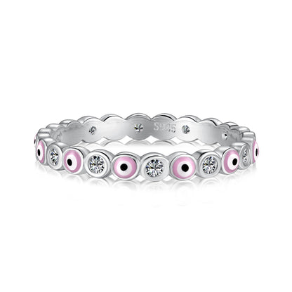 [Clover Jewelery]Sparkling Vibrant Round Shape Daily Ring