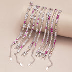 [Clover Jewelry]Sparkling Colorful Full Heart Tennis Necklace