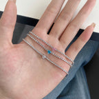 [Clover Jewelry]0,5 Karat Elegantes, romantisches Herzform-Liebhaber-Armband