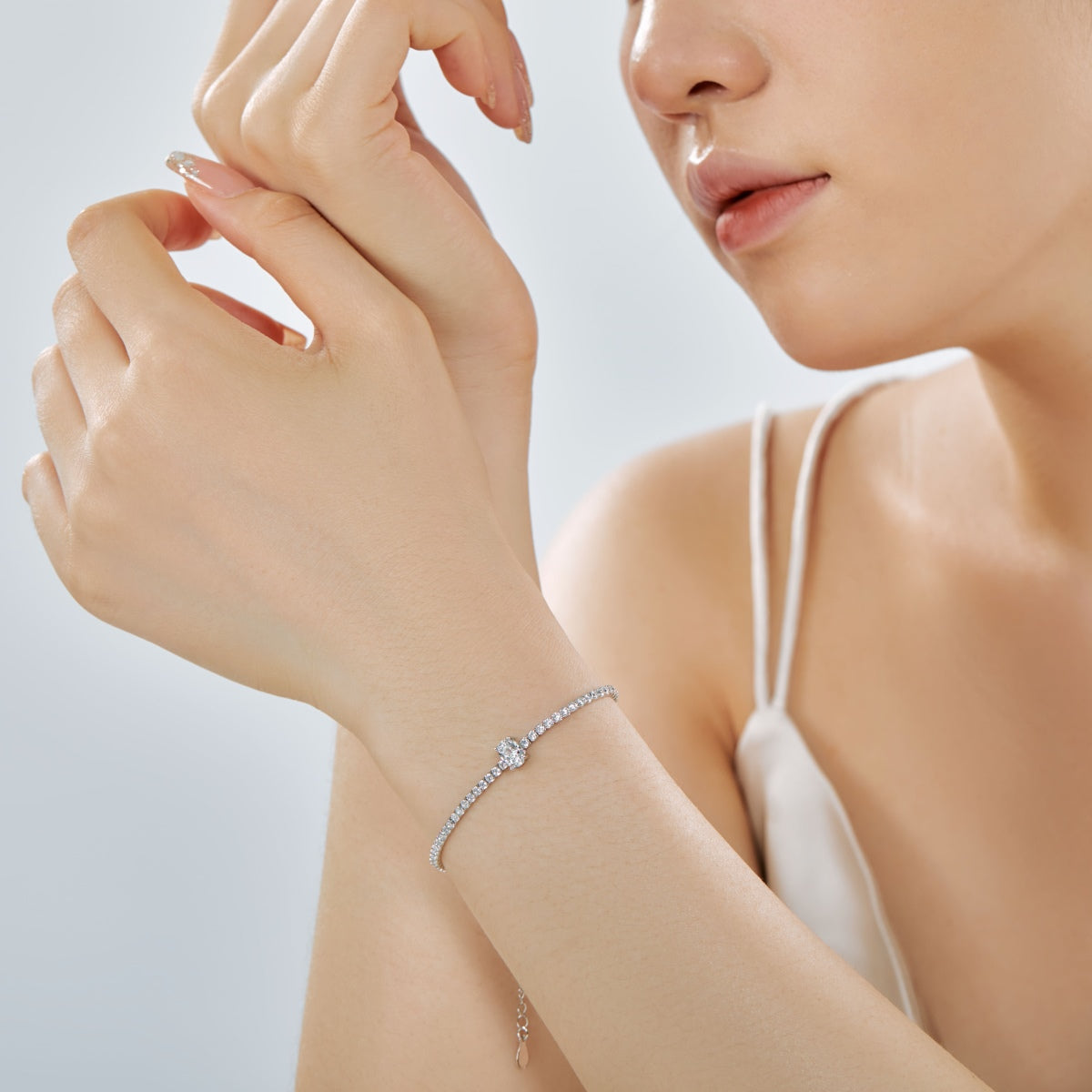 [Clover Jewellery]0,75 Karat exquisites ovales Tagesarmband