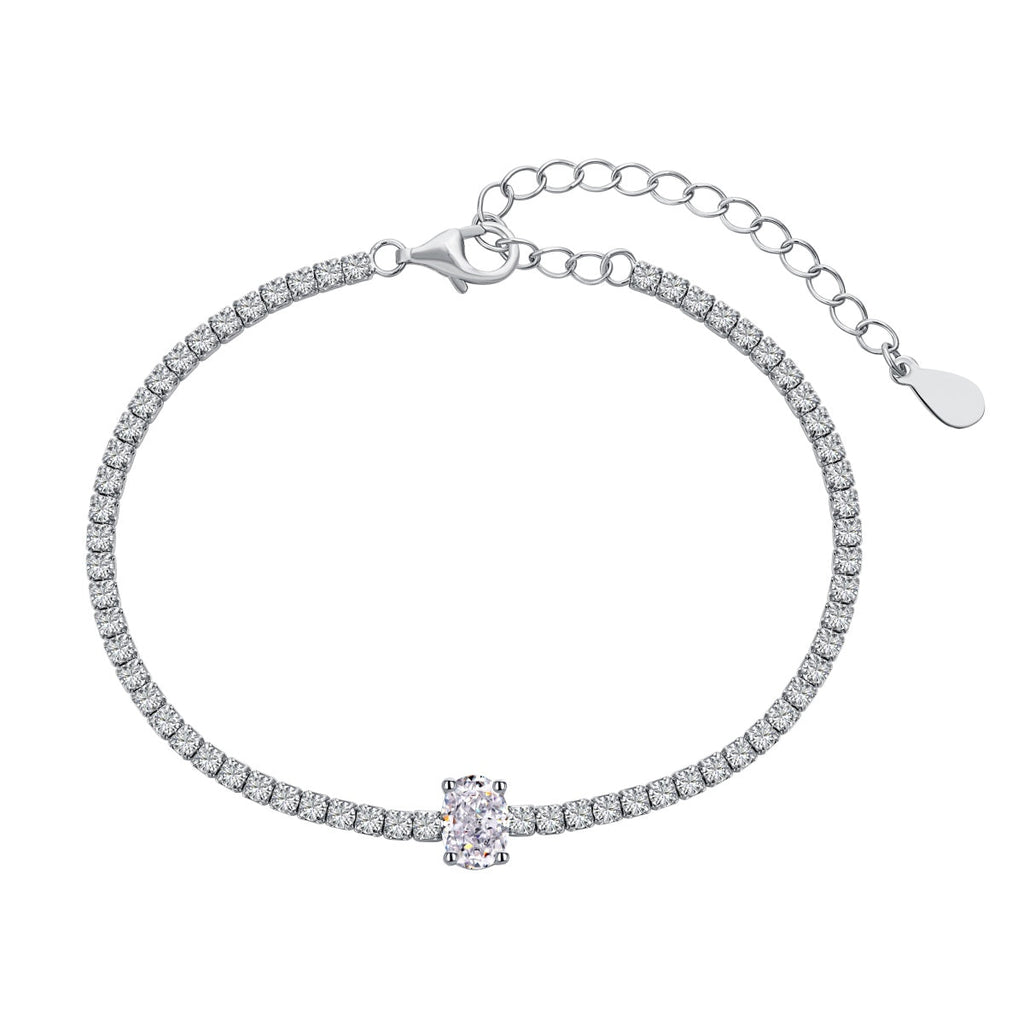 [Clover Jewelry]0.75 Karat Exquisites ovales Armband für jeden Tag