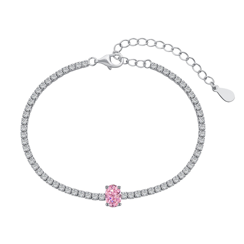 [Clover Jewelry]0.75 Karat Exquisites ovales Armband für jeden Tag