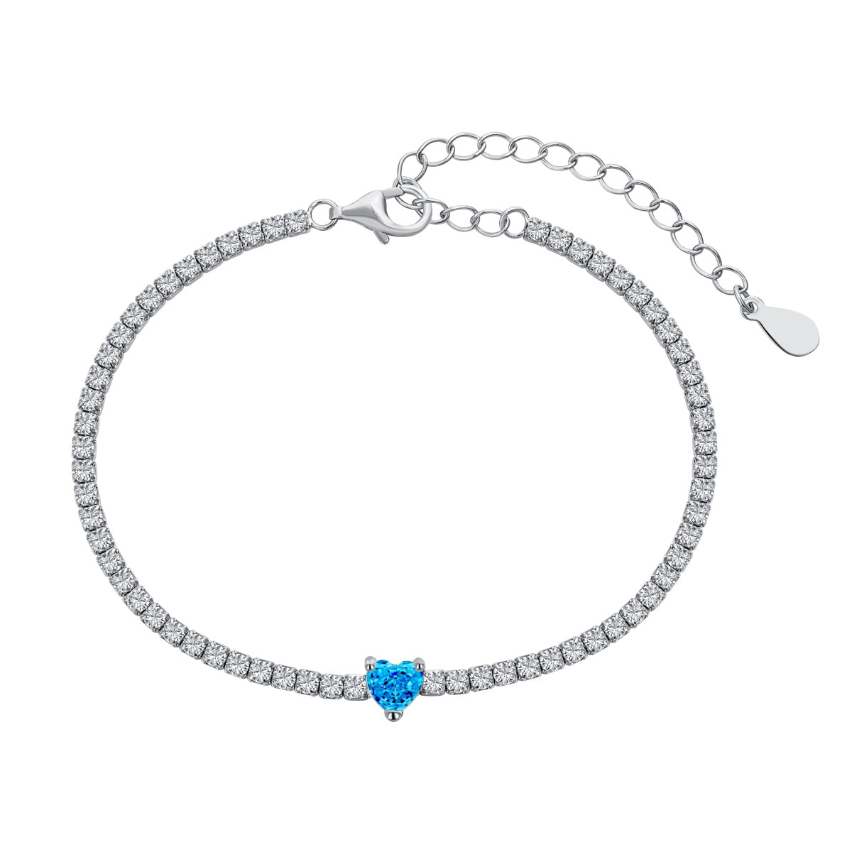 [Clover Jewelry]0,5 Karat Elegantes, romantisches Herzform-Liebhaber-Armband