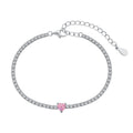 [Clover Jewelry]0,5 Karat Elegantes, romantisches Herzform-Liebhaber-Armband