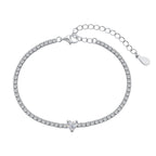[Clover Jewelry]0,5 Karat Elegantes, romantisches Herzform-Liebhaber-Armband