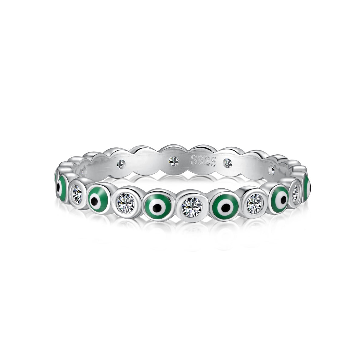 [Clover Jewelery]Sparkling Vibrant Round Shape Daily Ring