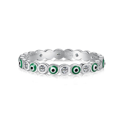 [Clover Jewelery]Sparkling Vibrant Round Shape Daily Ring